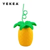 Hot Fruit Pineapple Cup with Straw