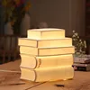 Wholesale Indoor Decoration Cheap Book Shape Ceramic White LED Night Light