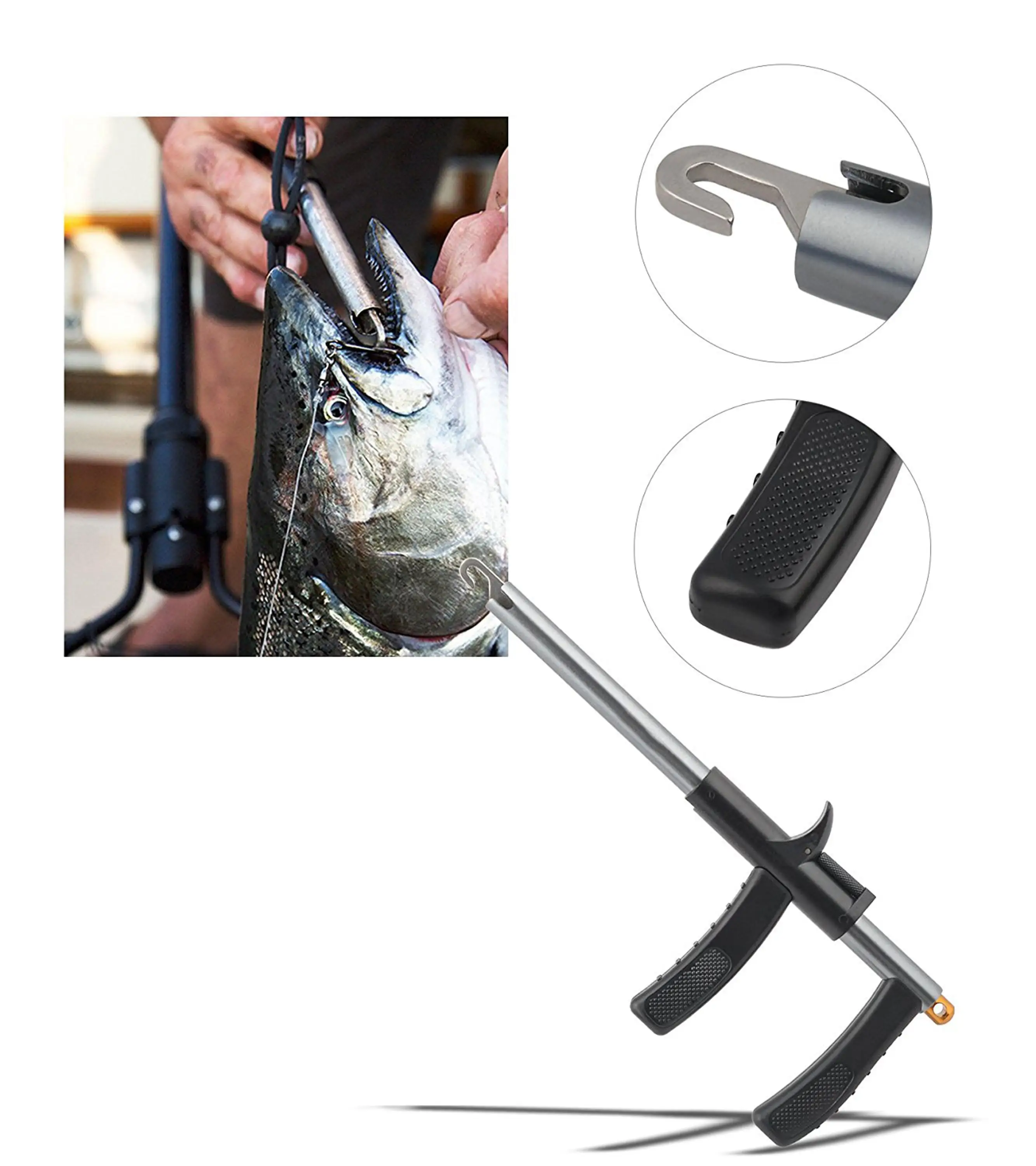 Fly Fishing Hook Remover Stainless Steel Curved Forceps Fishing Tools