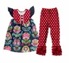 fashion newborn baby polka dot clothes remake boutique children flower print outfits in fall