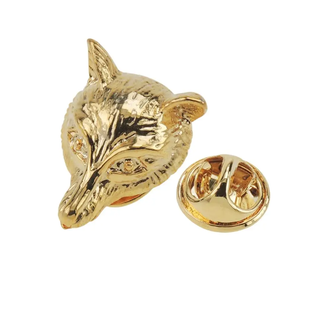 Fashion Mens Animal Gold Silver Fox Lapel Pin For Suit - Buy Mens Lapel ...