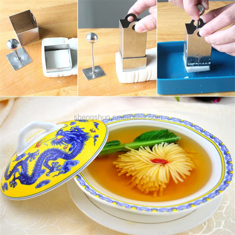 STAINLESS STEEL DIY Tofu Shredding Mold Chrysanthemum Tofu Slicer