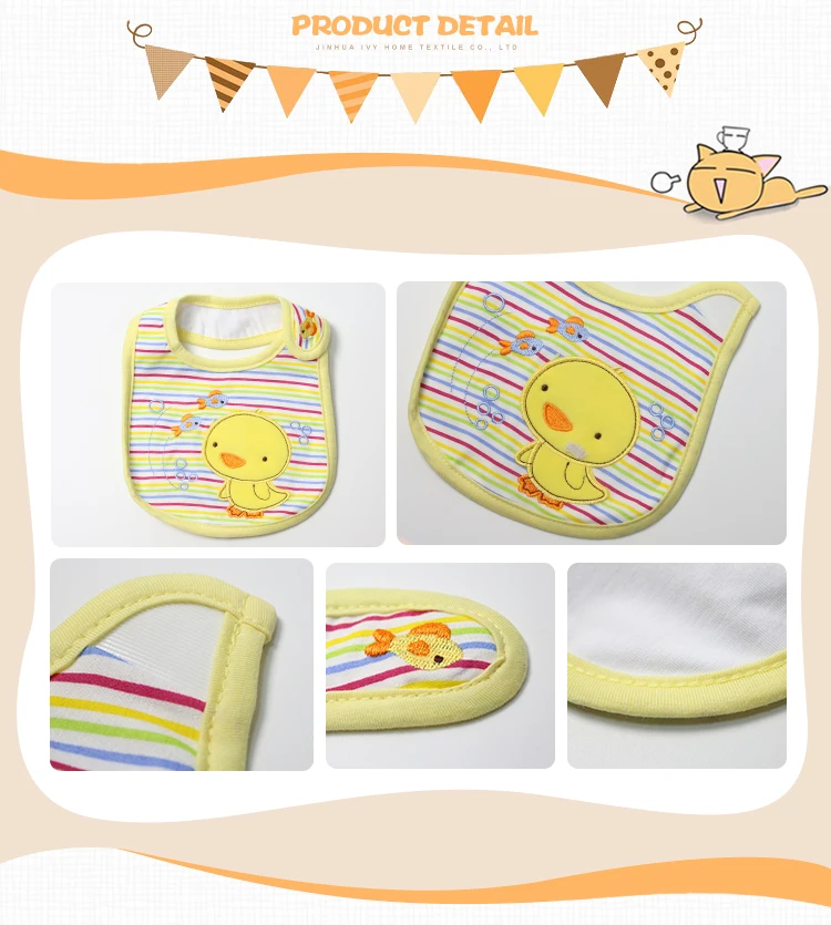 Hot Sale Eco-Friendly Comfortable Embroidery Bibs