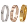Fashion Diamond Silver Gold Rose Gold Titanium Rings Men Women Engagement Wedding Jewelry
