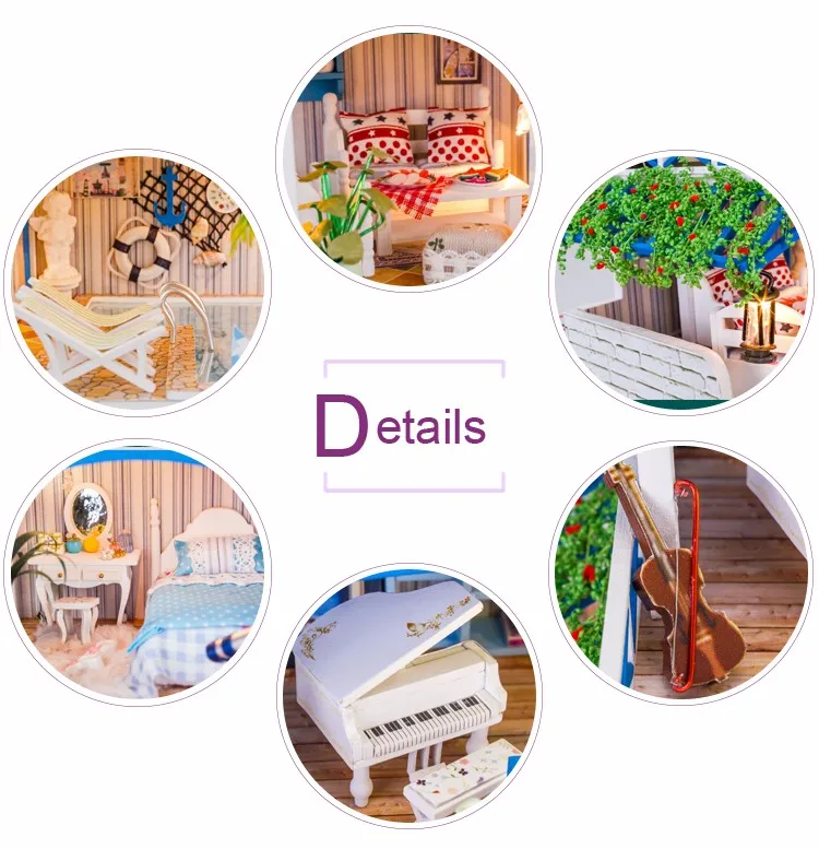 Affordable Miniature Log Cabin Accessories Wooden Dolls Furnitures