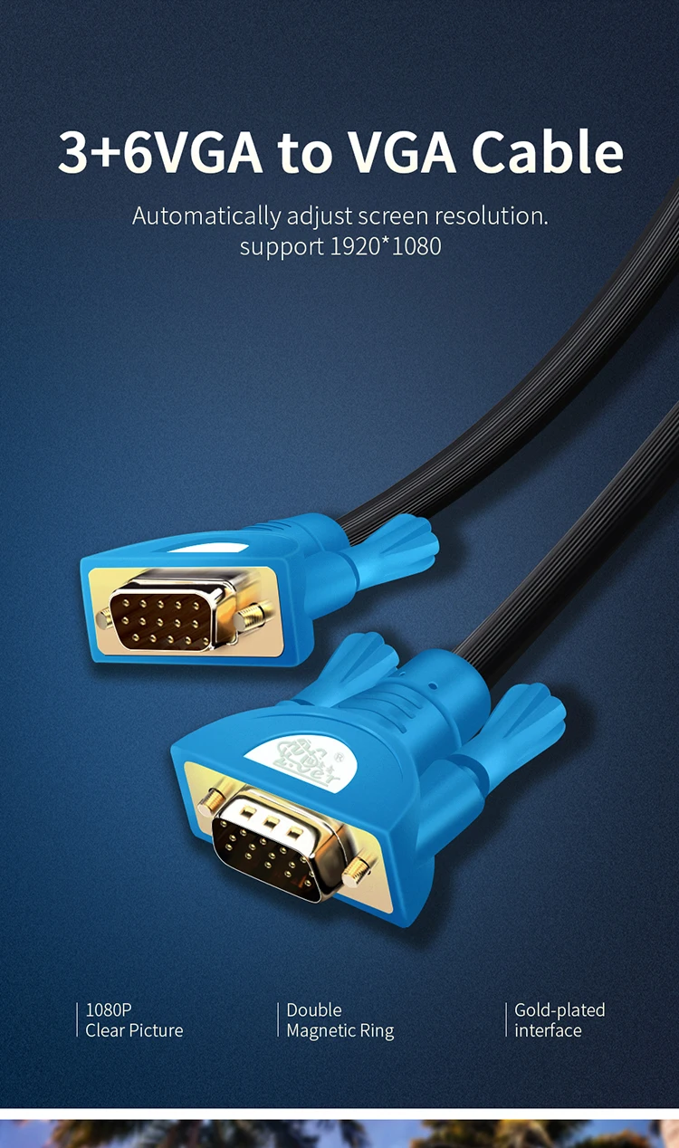 High Quality Factory Outlet Vga Cable Use At Computer Home Cinema Vga