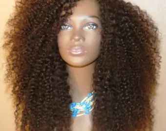 Oprah Cream Malaysian Afro Kinky Curl Sew In Hair Weave ...