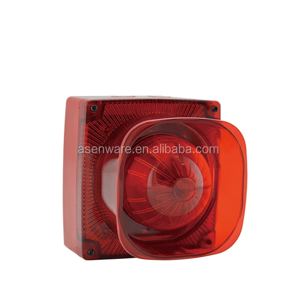 outdoor fire red siren backup conventional fire alarm horn strobe