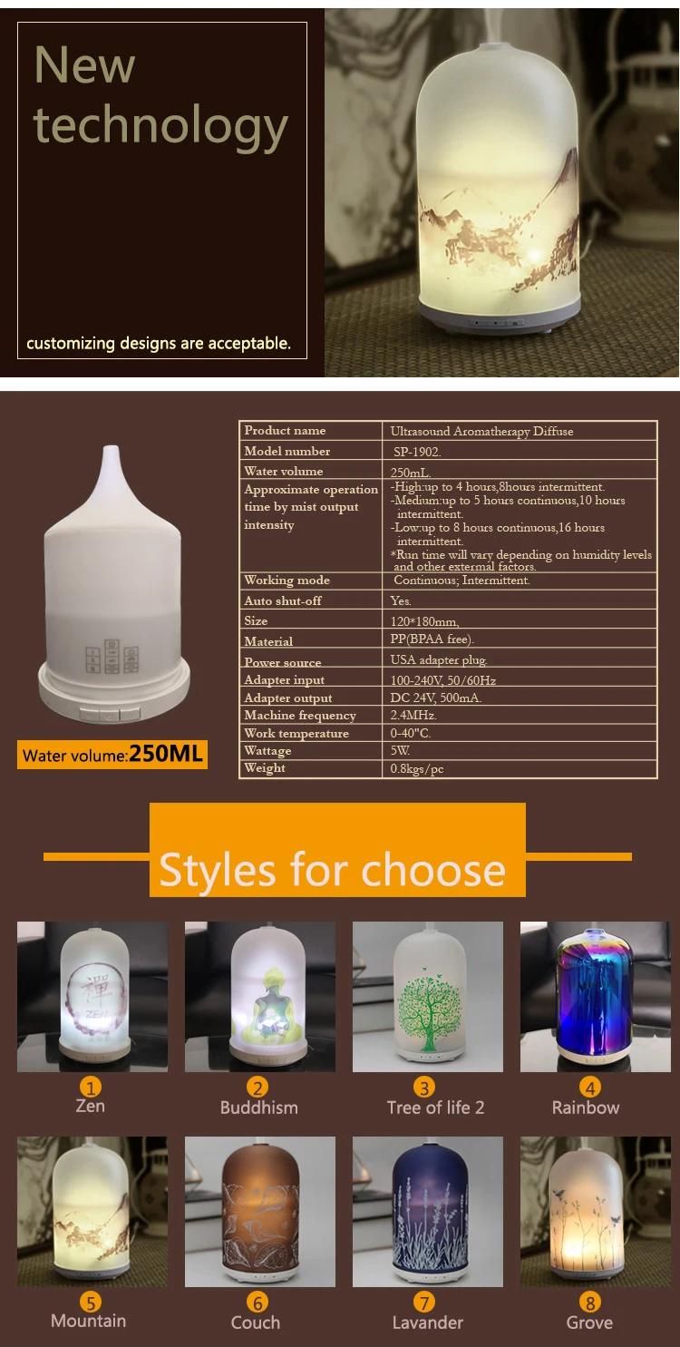 Household Items Fragrance Aromatherapy Humidifier Oils Aroma Diffuser 400ml