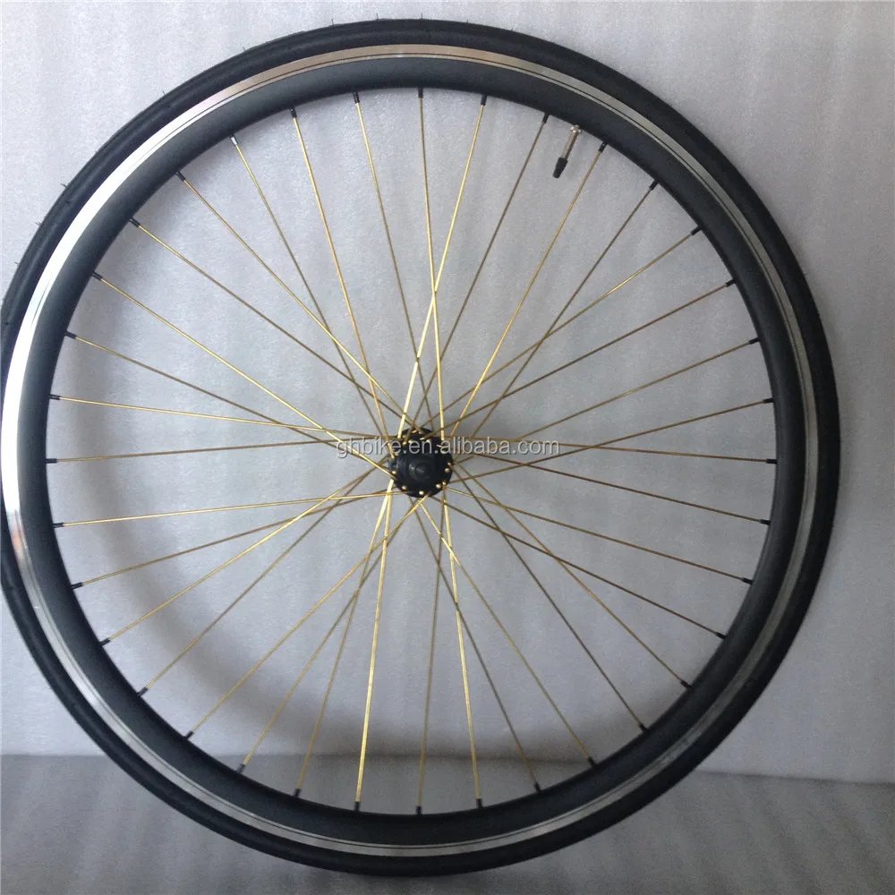 700c Bike Wheel Set Colorful Fixed Gear Bike Wheel Set 43mm Rim Fixie ...