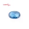Flat back turtle face 106# blue oval cut loose spinel gemstones