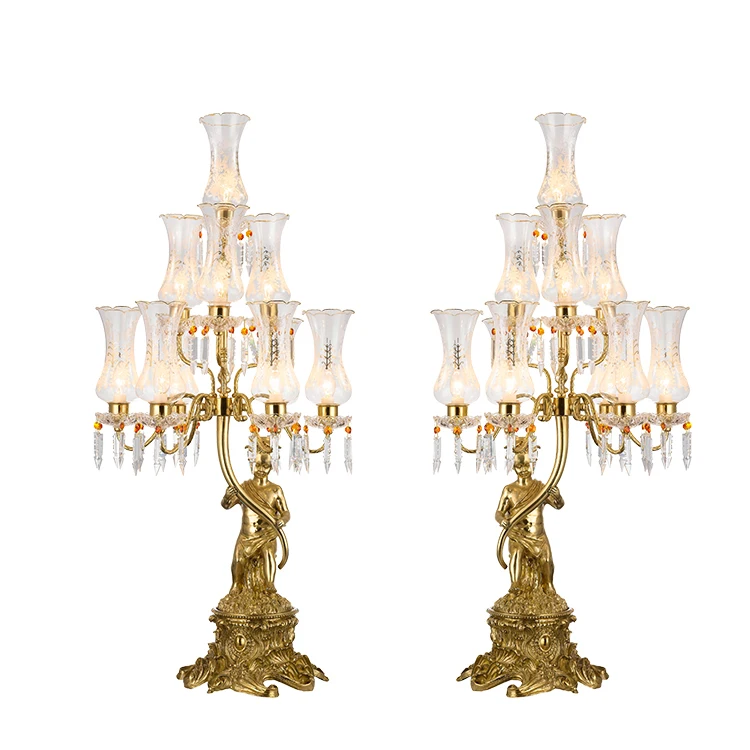 Famous Designer Decorative Romantic Modern Brass Crystal Glass