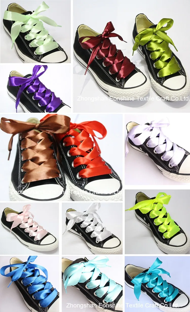 Purchase Classic Fat Mixed Color Satin Shoelace For Sneaker - Buy Satin ...