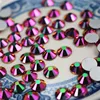 High quality new color ab rainbow rose gold hot fix rhinestone New product new business opportunities