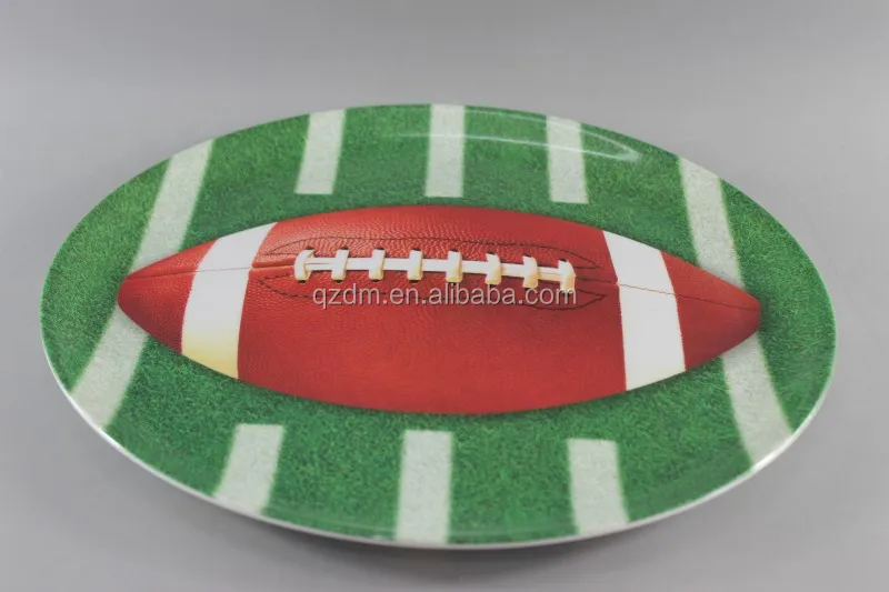 13" Melamine Rugby Dinner plate for Sports goods
