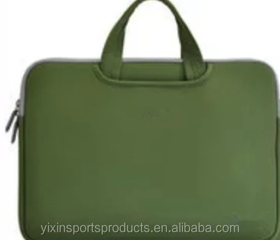 Neoprene soft laptop sleeve tote bag carrying case briefcase business laptop bag with Pockets for Charger /Mouse/ keyboard
