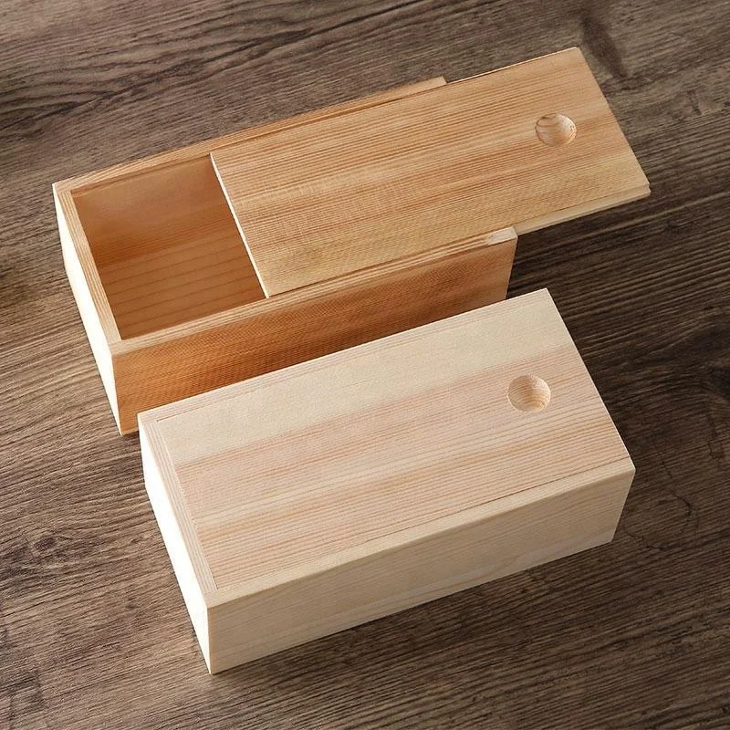wooden box with cover