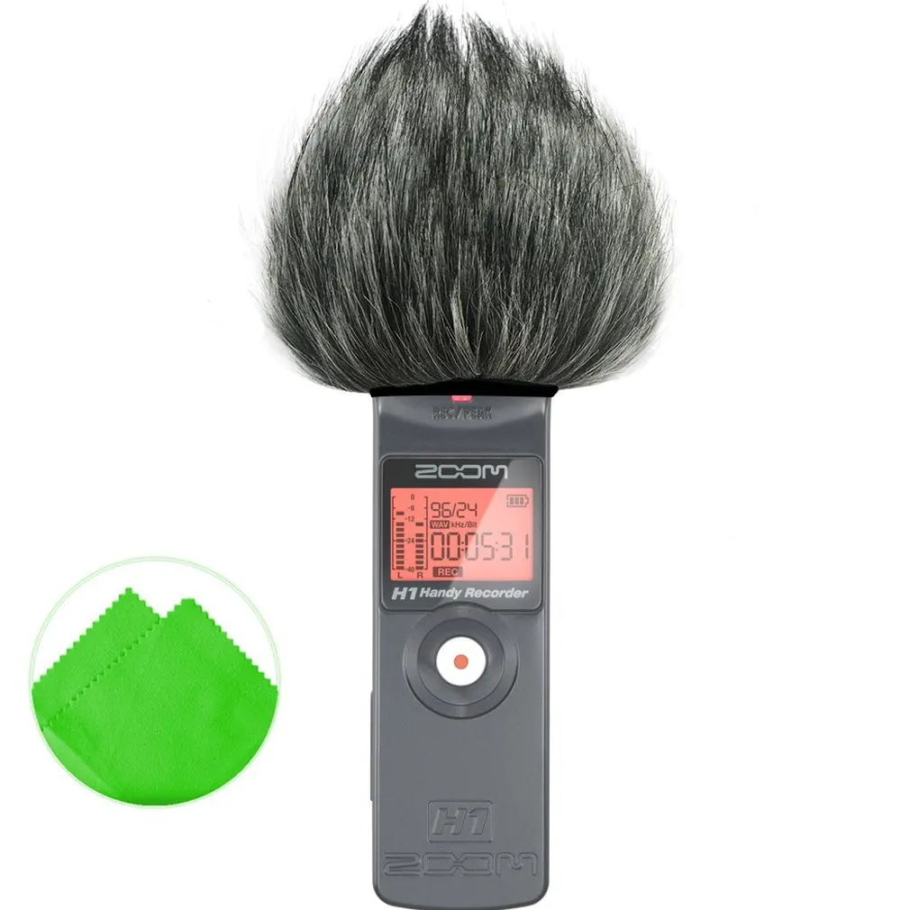 First2savvv TM-D100-G01 Outdoor Portable Digital Recorders Furry Microphone Mic Windscreen Wind Muff for Sony PCM-D100 Recorder