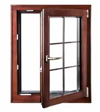 Алюминиевые композитные одетый деревянные французский стрельчатое окно для продажи