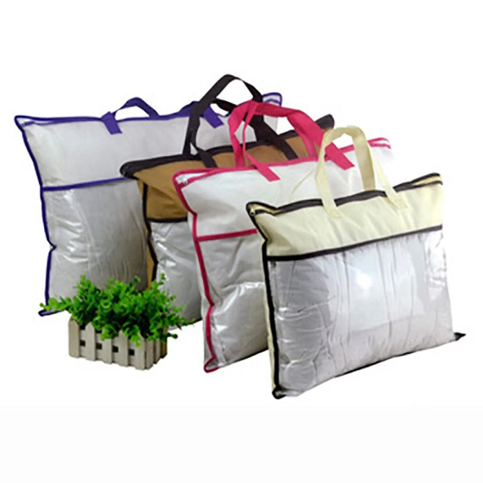 Made In China Clear Plastic Pvc Pillow Storage Zipper Bags With Handles