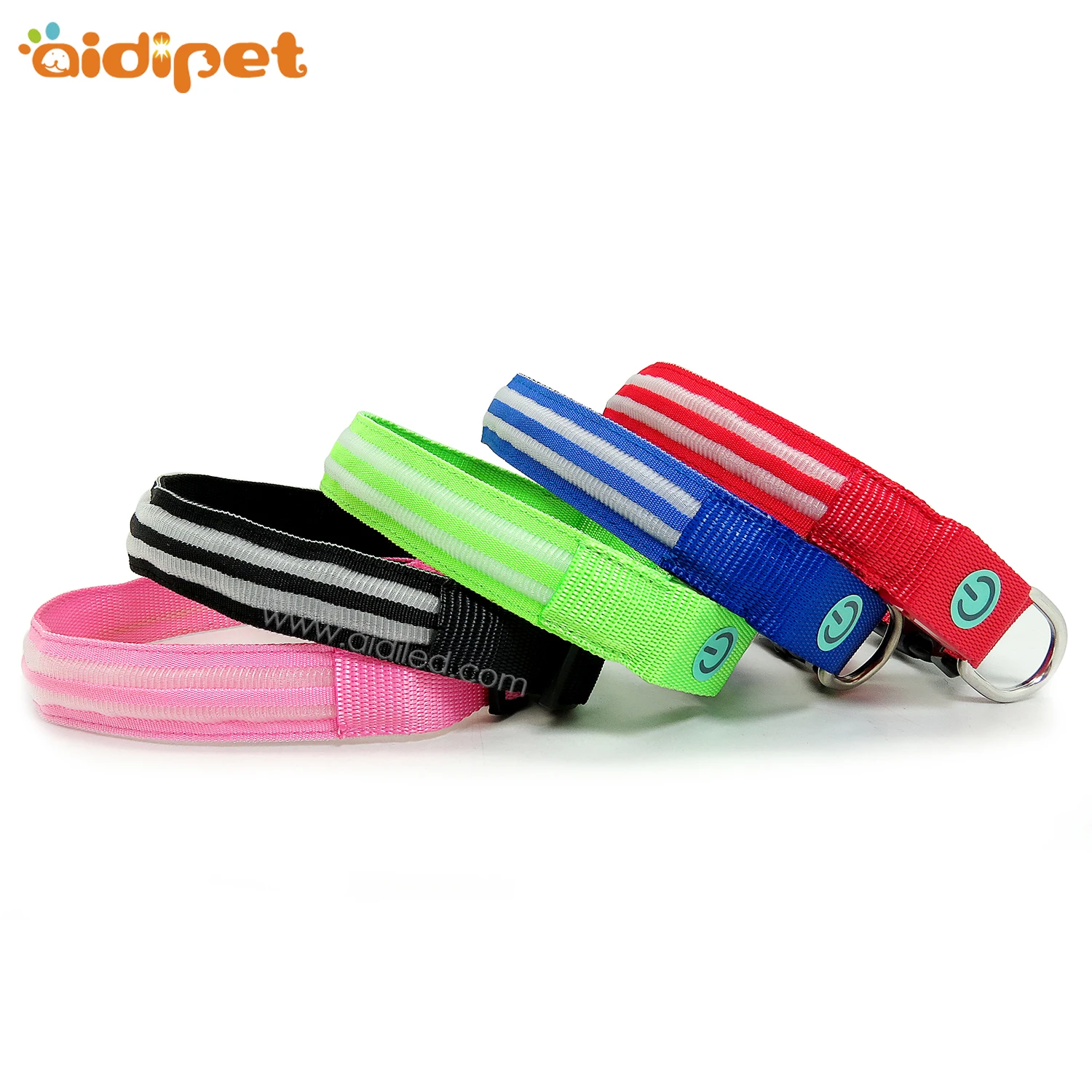 product-Hot New Products Night Safety Pets Accessories Nylon LED Dog Collar colorful nylon collar-AI