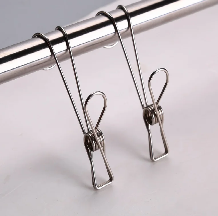 20X Stainless Steel Clothes Pegs Laundry Metal Clamps Metal Hanging Pins Cl anib 
