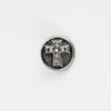 Personalized Rhinestone Cross Pendant Snap Button Jewelry 18mm Sliver Color Gun Black
