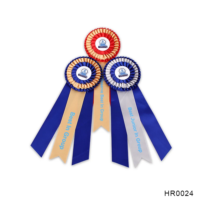 Custom Logo Horse Competitive 1st Place Award Ribbon Rosette For