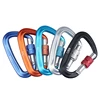 Wholesale Spring Snap Hook Custom Locking D Shaped Climbing Aluminum Carabiner