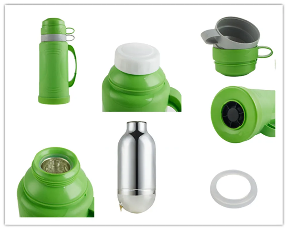 1.8l Colorful Plastic Glass Inner Thermos Vacuum Flask Buy Glass