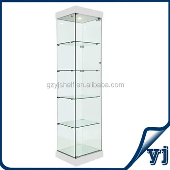 Hi Q Free Standing Display Stand And Glass Perfume Display Cabinet Titanium Alloy Tempered Glasses Display Showcase View Titanium Alloy Tempered Glasses Display Showcase Yujin Product Details From Guangzhou Yujin Racking Manufacturing Co Ltd