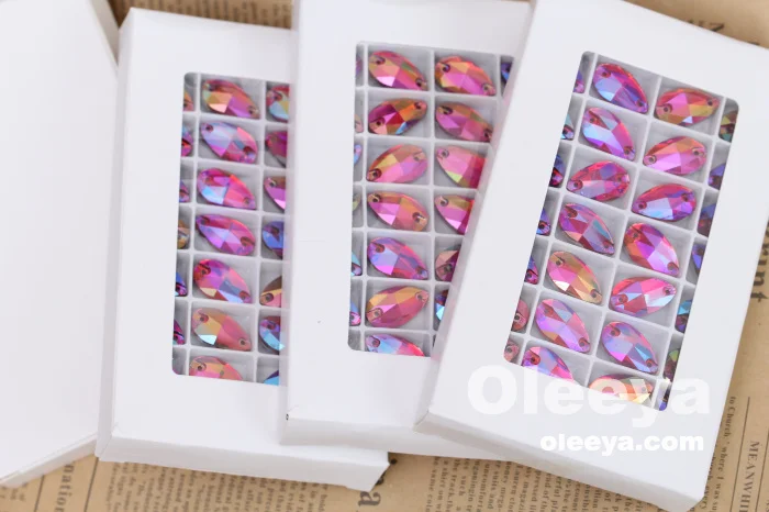 Hot Sale Best Quality 5A K9 Glass Sewing Strass Crystal AB Gems De-art Sew on Rhinestones for Gym Leotard