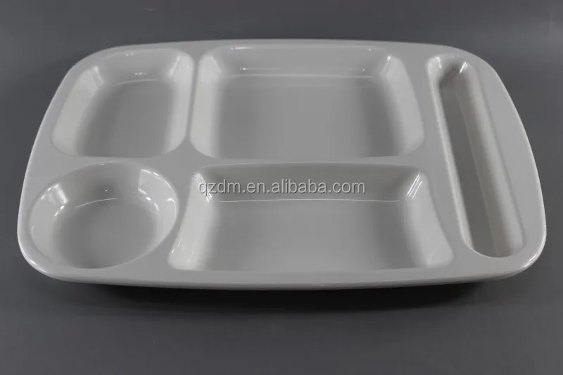 Melamine fast food tray Five Divide Snacks Tary