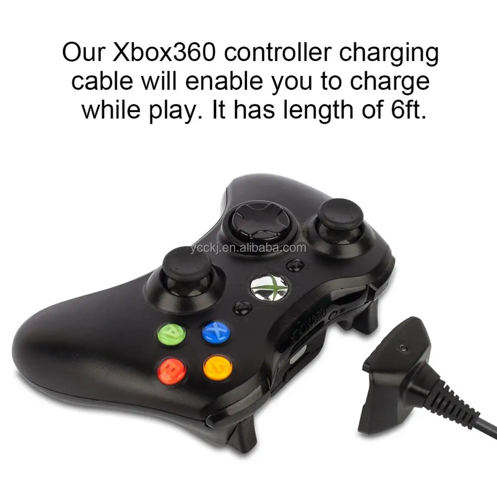 2400 Mah Rechargeable Battery Charge Kit For Xbox 360 Controller With