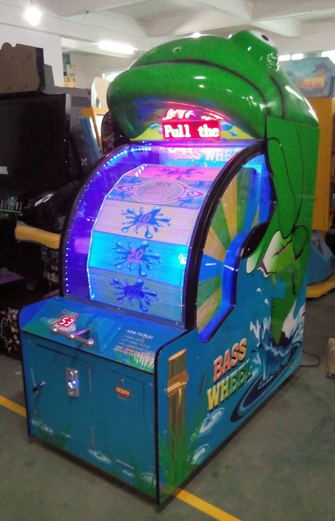 Yda Coin Operated Shark Wheel Arcade Ticket Redemption Games Machine