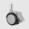 2 Inch TPU Grip Ring Stem Office Chair Castor With Brake