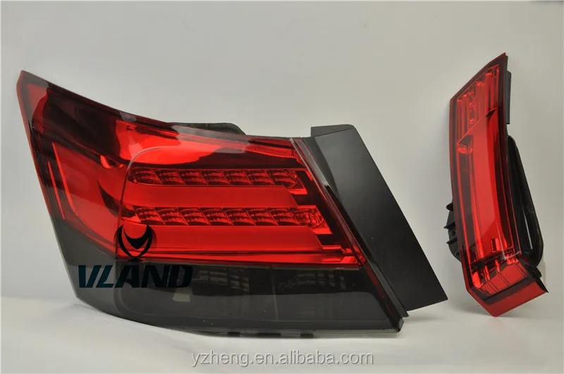 VLAND factory wholesales price  for car taillight for ACCORD 2008 2009  2010 2011 2012 2013 LED tail lamp play and plug