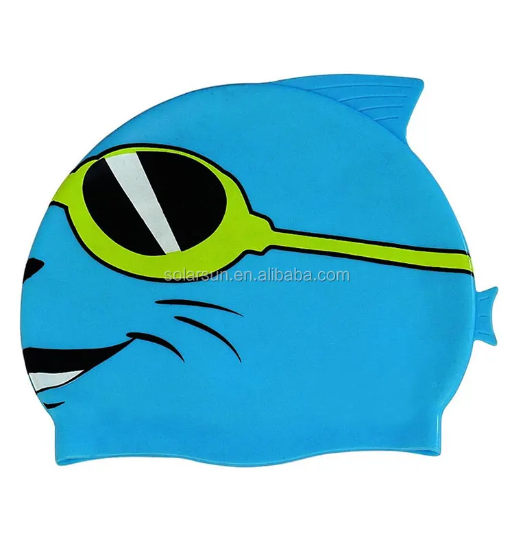 Chinese factory wholesale colorful small baby kid swim hat funny swimming cap