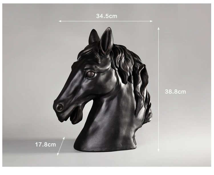 Display Delicate Horse Head Shape High Quality Ornament  modern minimalist model home creative cabinet artwork