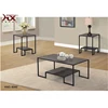 3 pcs metal with MDF top coffee table set