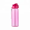 Safe lock and push open Sport Plastic Water Bottles Snap Button Lid
