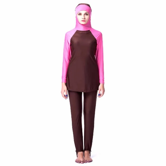 3 Pieces Islamic Modest Swimwear Full Body Covered Muslim Swimsuit 3 ...