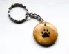 High Quality Hot Selling Custom Wood Keychain Wholesale ,Cute Dog Footprint Keychain KG441
