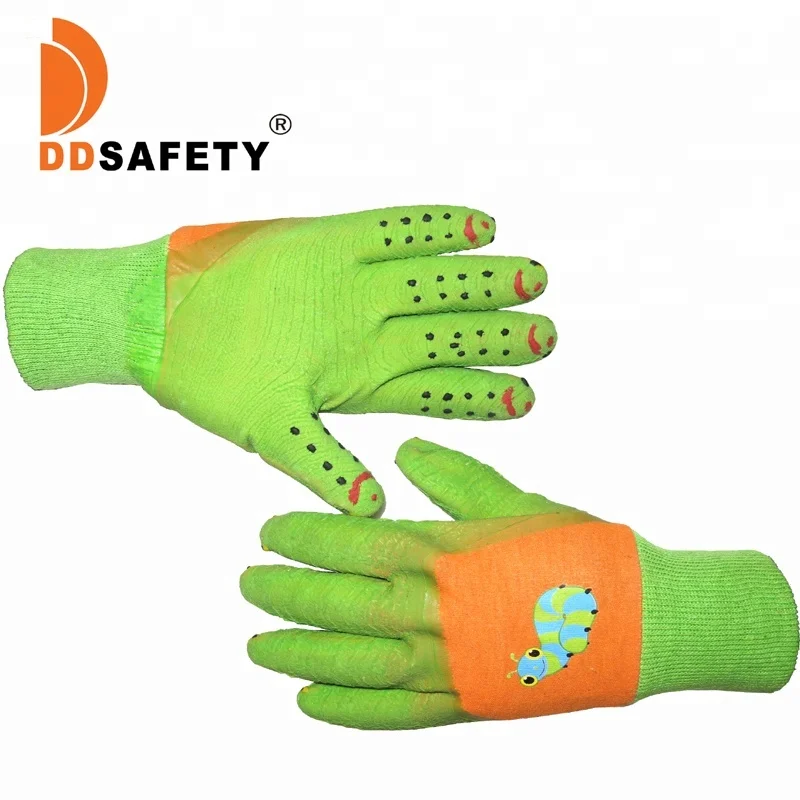 orange cotton gloves