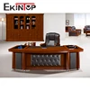 Modern mdf painting l shaped boss ceo manager desk executive wooden office table for office furniture