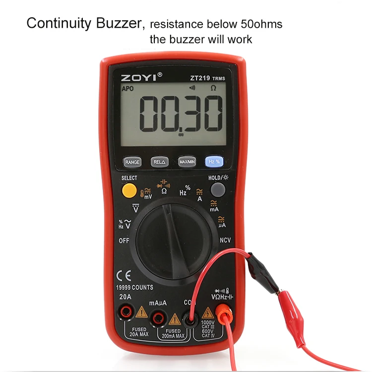 China Multimeter Portable 19999 Counts Precise True Rms Auto Manual