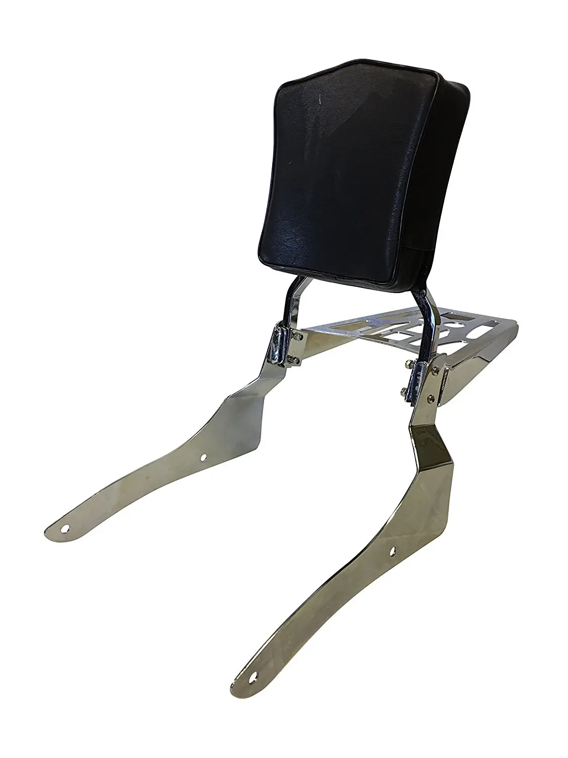 Body & Frame Parts Studded Contoured Sissy Bar Backrest & Luggage Rack