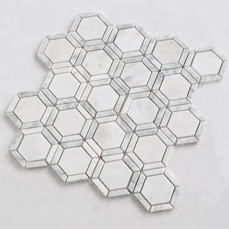 Venta al por mayor mosaico hexagonal blanco-Compre online los mejores