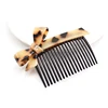 Bulk Girls Hair Combs Wholesale Acetate Bow Knot Decorative Hair Decor Combs Tortoise shell Small Plastic Hair Comb Design