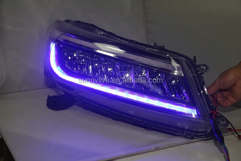 white and blue LED drl  head lamp For HONDA for Accord 2008-2012